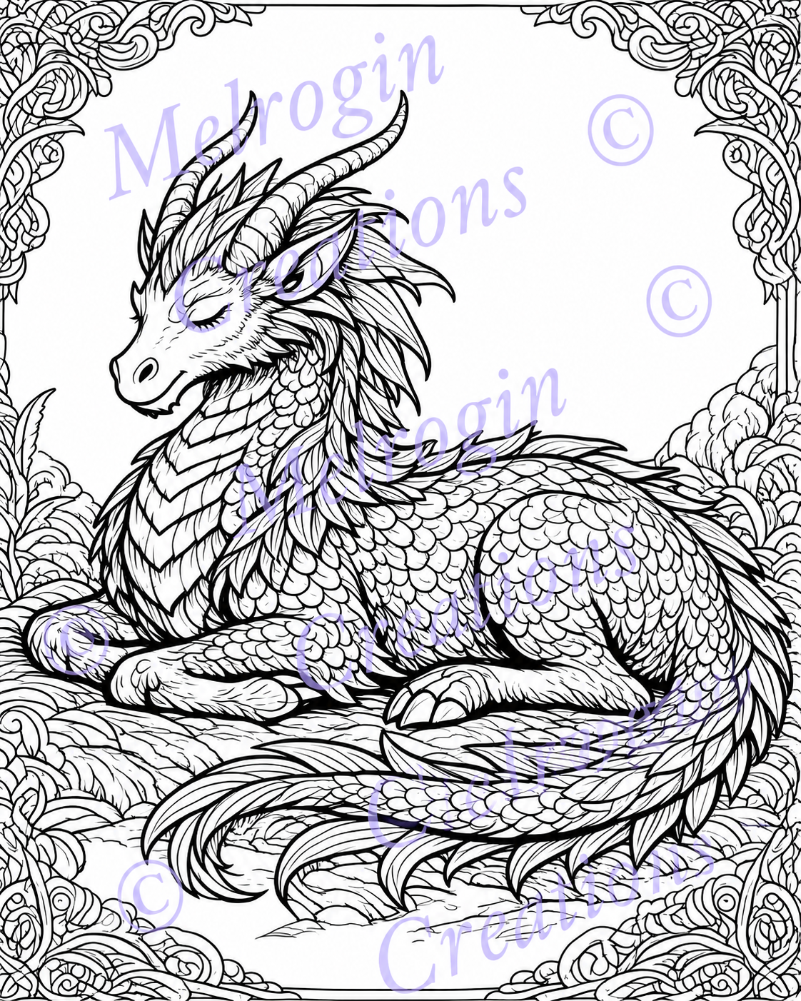 Interior preview from Enchanted Dragons