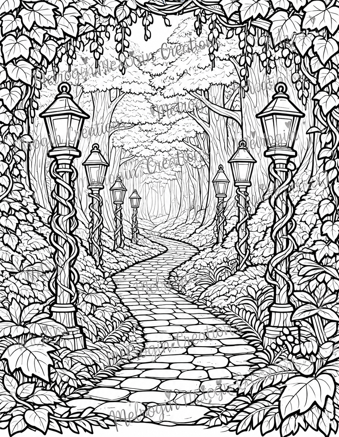 Second interior preview from Enchanted Forest Paths