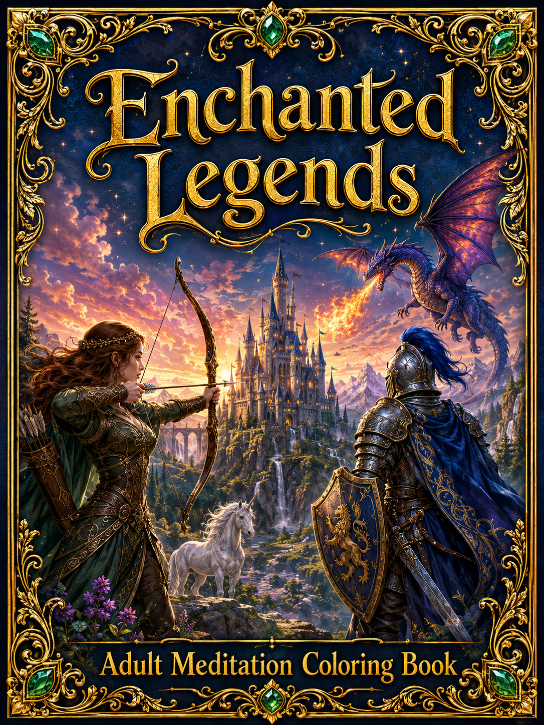 Enchanted Legends coloring book cover