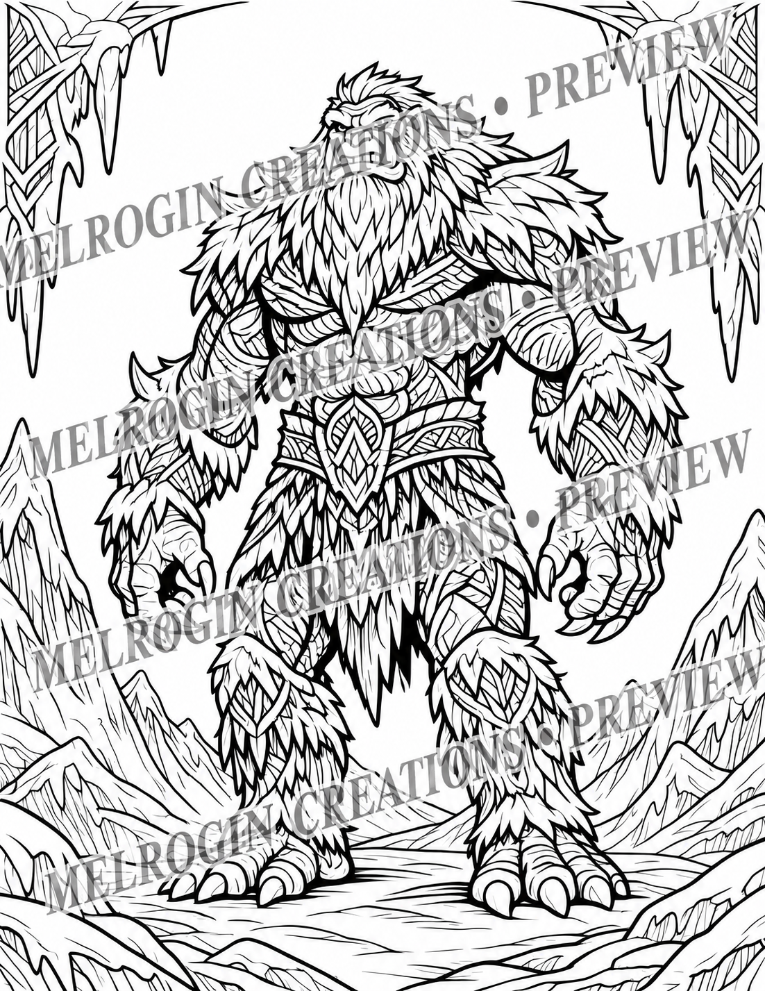 Second interior coloring page preview from Enchanted Mythical Creatures Volume 2