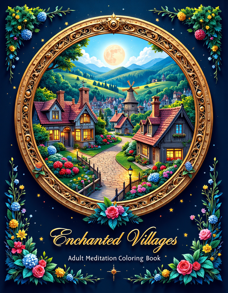 Enchanted Villages coloring book cover