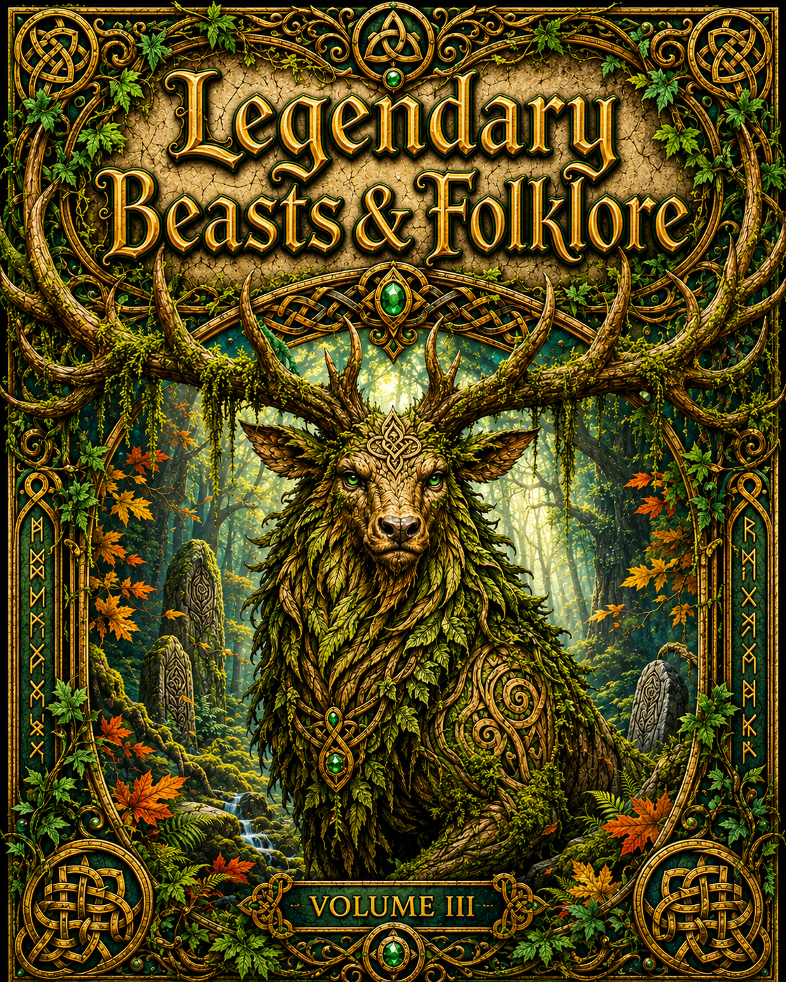Legendary Beasts & Folklore Volume III coloring book cover