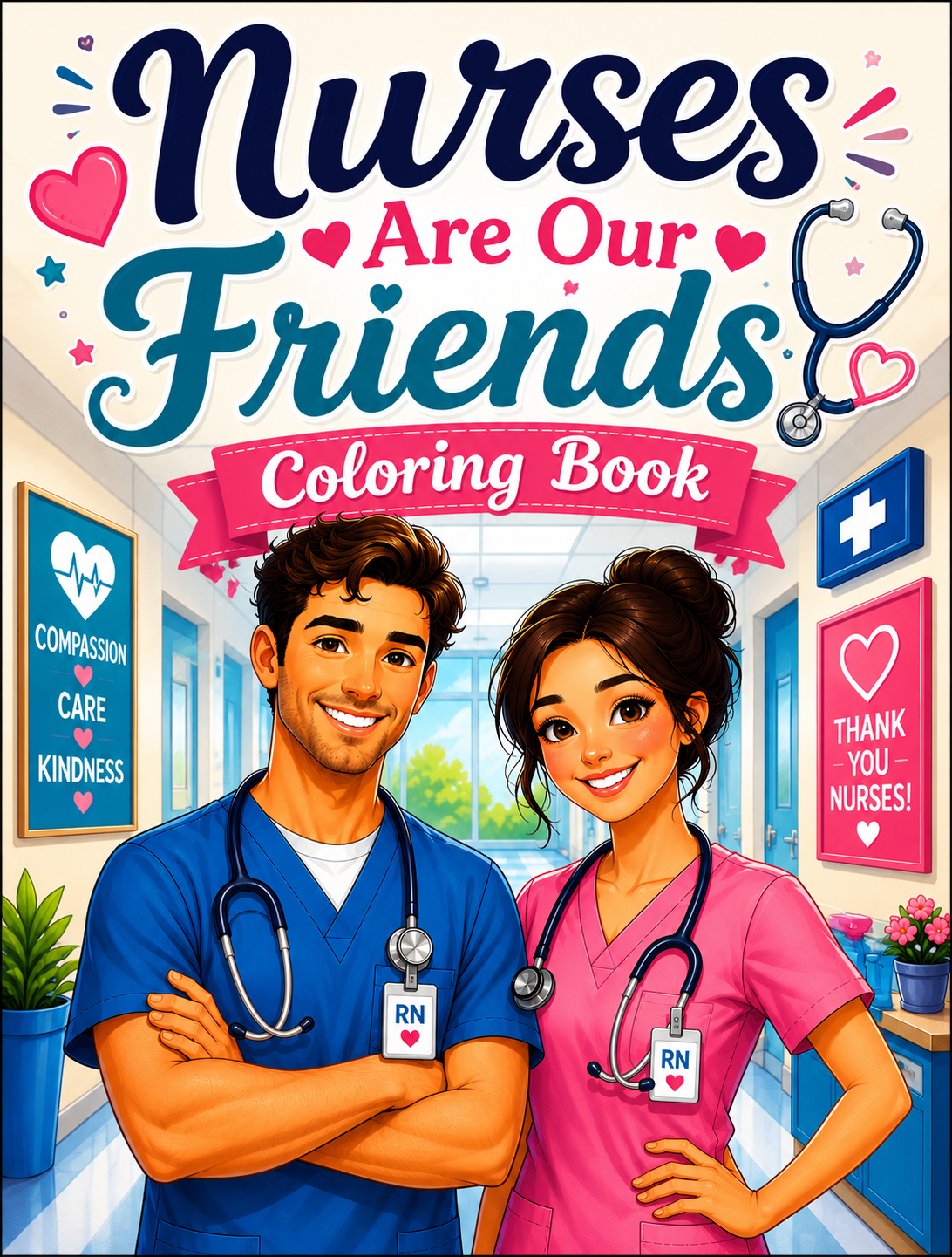 Nurses Are Our Friends coloring book cover