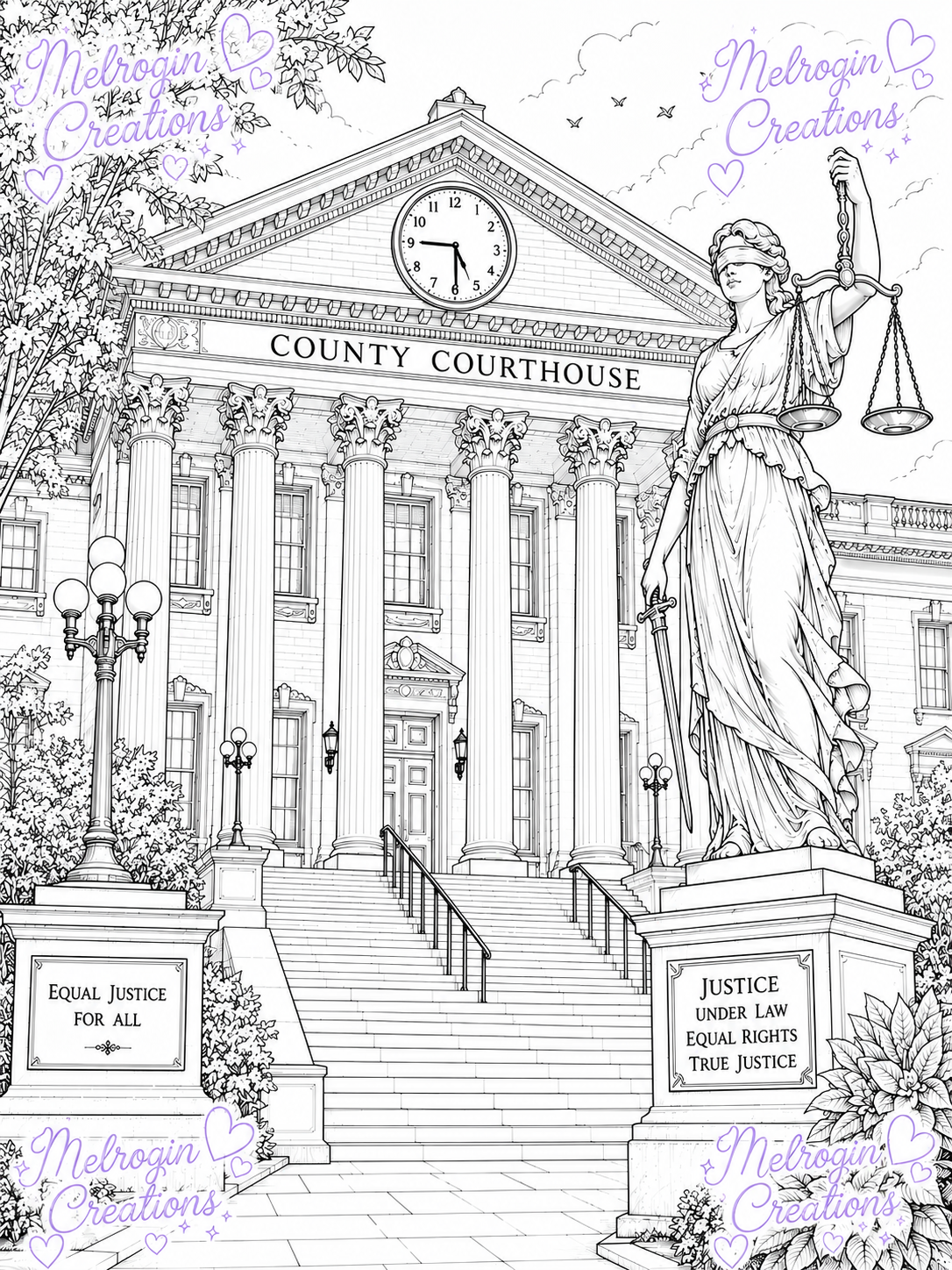 Interior preview from Paralegal Coloring Book