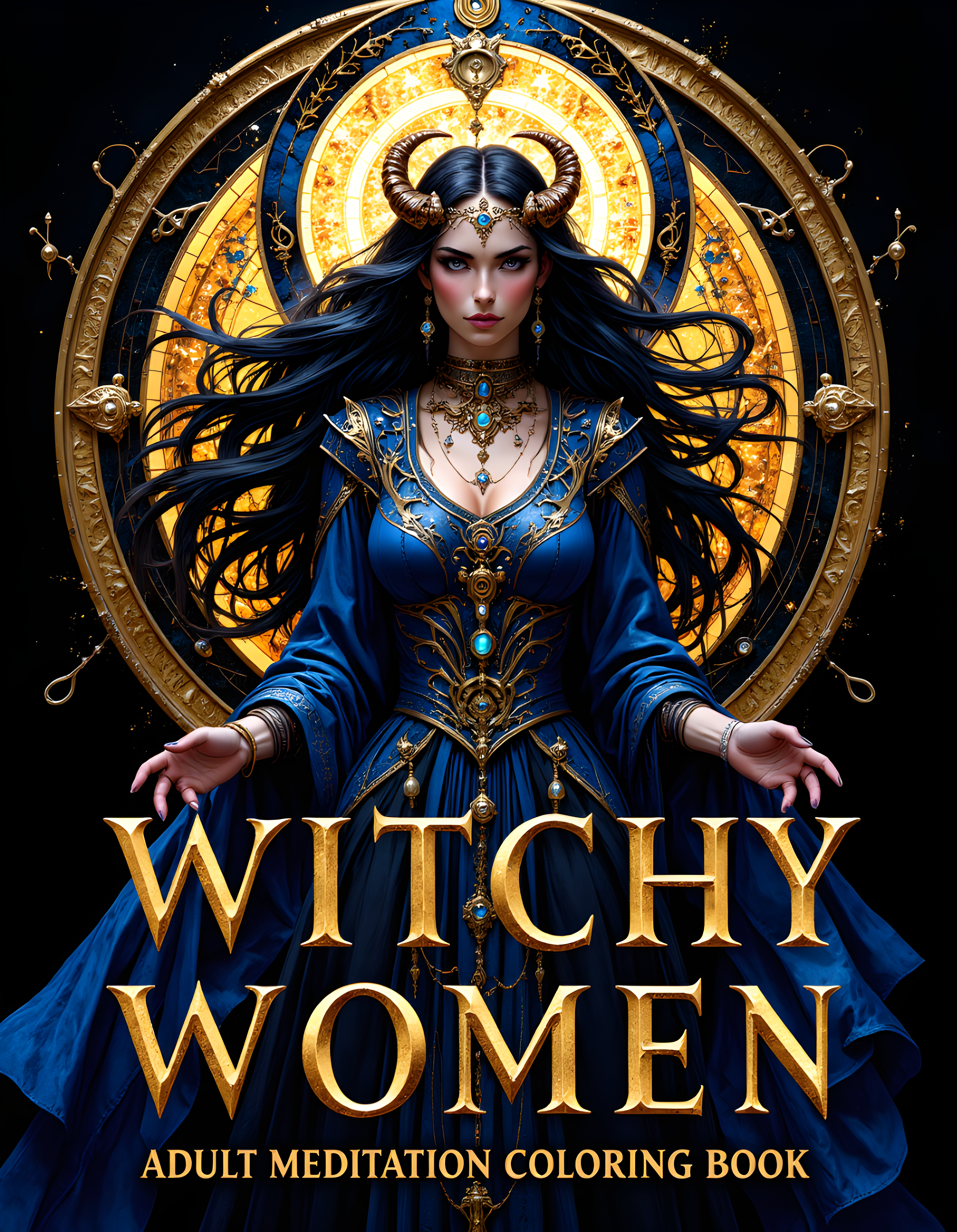 Witchy Women coloring book cover